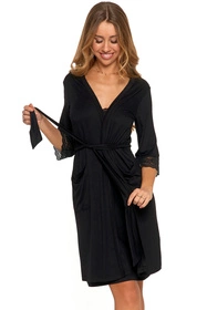 Moraj PDSZ4100-003 Nocna szlafrok, black