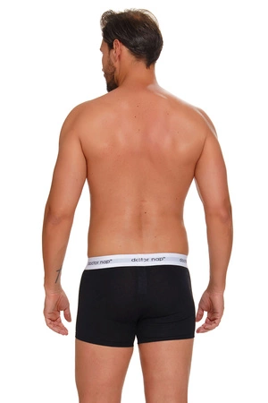 Doctor Nap BOX.5277 3-pack Majtki bokserki, black/melange/red