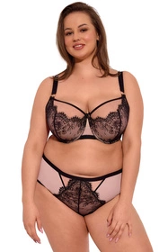 Gaia 1273M Aina Maxi Biustonosz półusztywniany, czarno-różowy