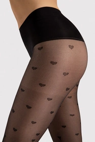 Fiore Heartbeat 20 DEN F5007 Wyrób pończoszniczy rajstopy, black