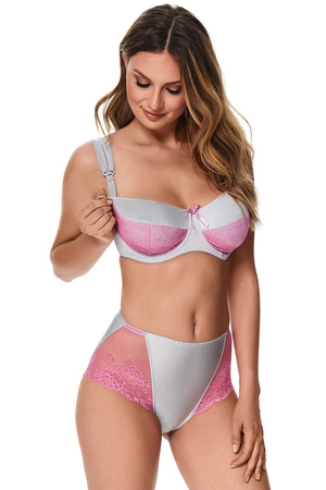 Kostar MM61 Allie Biustonosz do karmienia, szary-róż