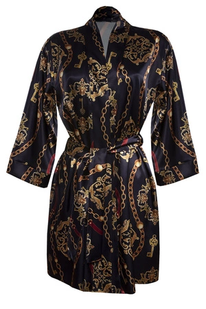 Dkaren DK-P-014 Nocna peniuar, granat-wzór