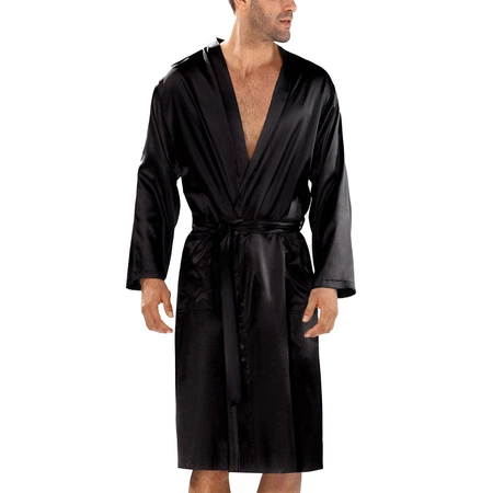 Dkaren Christian Nocna szlafrok, czarny