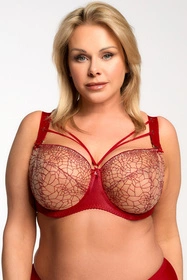 Bella Misteria 30-67 Szykowna Pułapka Biustonosz miękki, czerwony