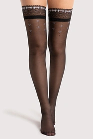 Fiore Reveil 20 DEN O4102 Wyrób pończoszniczy pończochy samonośne, black