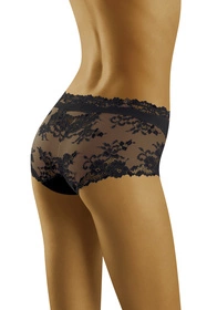 Wol-Bar Diamond 3515 Majtki wysokie figi, czarny