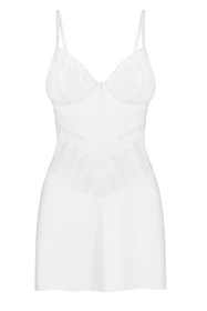 Obsessive Alissium chemise Nocna komplet koszulka + stringi, white