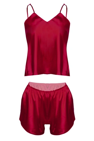 Dkaren Karen Nocna komplet top + szorty, bordo