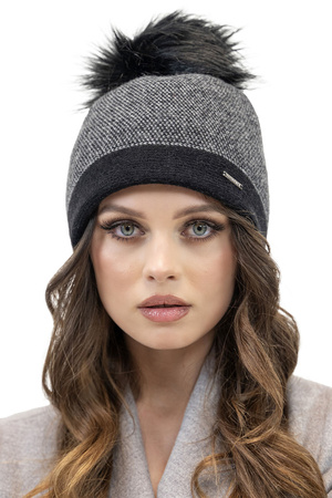 Vivisence 7095 Nakrycie g�owy czapka, czarna pepitka