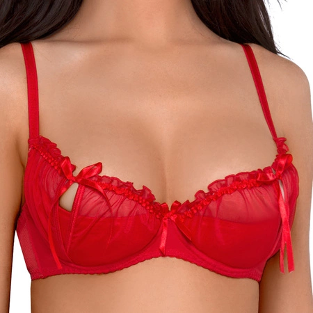 Axami V-6441 Magenta Biustonosz półbiustonosz, czerwony