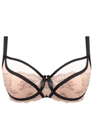 Unikat Atina Biustonosz półusztywniany, beż-czarny