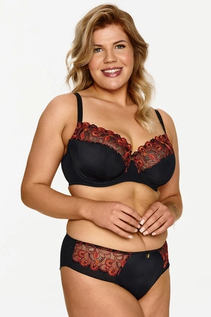 Lupo 2612 Majtki figi, czarno-czerwony