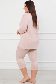 Italian Fashion Puntini r.3/4 sp.3/4 Nocna piżama, druk/róż pudrowy