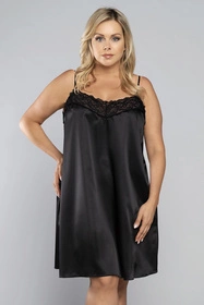 Italian Fashion Dotyk ws.r. krótka Nocna koszula, czarny