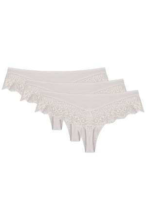 Wol-Bar Sirtaka 3-pak Majtki szorto-stringi, bia�y