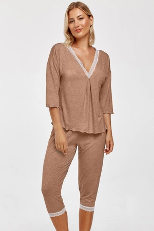 Azal Piżama Nocna piżama, karmelowy