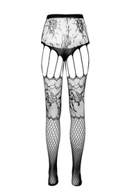 Passion ECO S004 Wyrób pończoszniczy pończochy z pasem, black