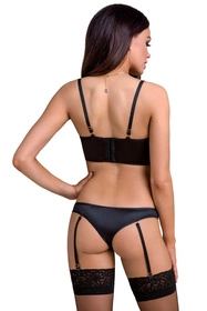 Casmir Lara set Nocna komplet biustonosz + stringi, black