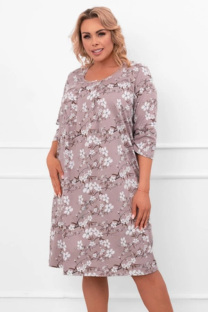 Italian Fashion Oszima r.3/4 Nocna koszula, druk/wrzos