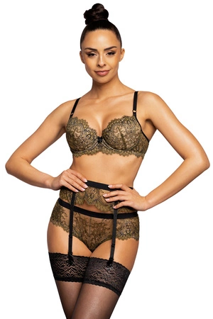 Mat 3703/11 Chelsea Biustonosz push-up, khaki-czarny