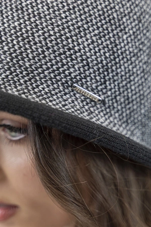 Vivisence 7044 Nakrycie głowy kapelusz, czarna pepitka