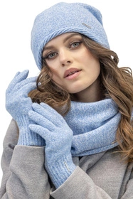 Vivisence 7208 Rękawiczki dzianinowe, błękitny melanż