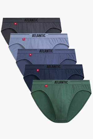 Atlantic 5SMP-004 5-pack Majtki slipy, grafit/niebieski/denim/indygo/ciemnozielony