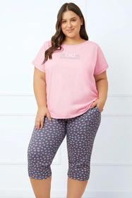 Italian Fashion Lotte kr.r. sp.3/4 Nocna piżama, róż/druk