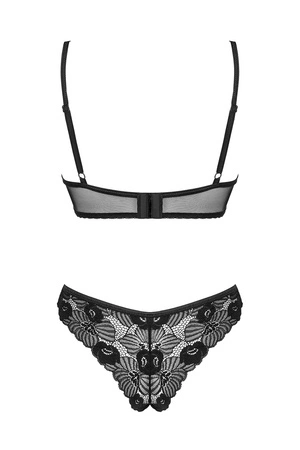 Obsessive Serena Love 2-pcs set Nocna komplet biustonosz + figi, czarny