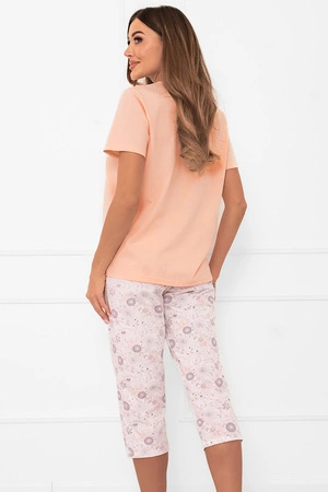 Italian Fashion Satui kr.r. sp.3/4 Nocna piżama, łosoś/druk