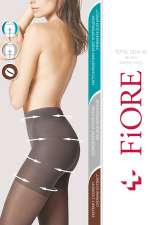 Fiore Total Slim 40 den M5207 Wyr�b po�czoszniczy rajstopy, graphite
