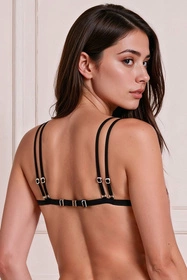 Passion Belissana set Nocna komplet biustonosz + stringi, black