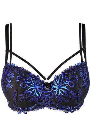 Axami V-10231 Biustonosz push-up, czarno-niebieski