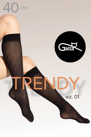 Gatta Knee Socks 01 40 DEN Wyrób pończoszniczy podkolanówki, nero