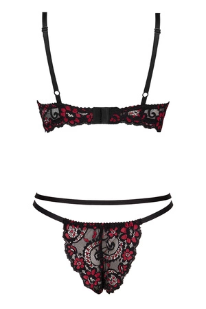 Beauty Night Rosalinda BN6694 Nocna komplet biustonosz + stringi, black