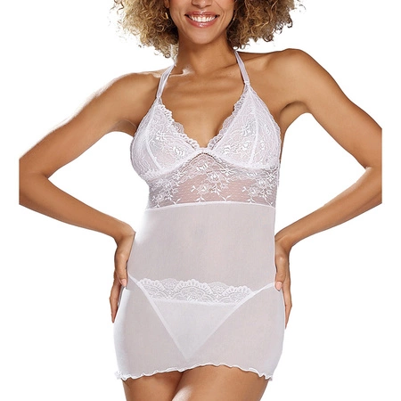 Dkaren Arizona Nocna komplet koszulka + stringi, biały