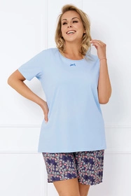 Italian Fashion Gonesa kr.r. kr.sp. Nocna piżama, niebieski/druk