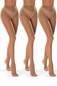 Vivisence 8101 3-pack Classic 40 DEN Wyrób pończoszniczy rajstopy, daino