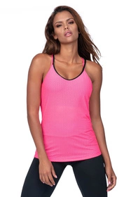 Reviver L5159/0 Top fitness, neonowy róż