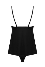 Obsessive Bella Rou 2-pcs set Nocna komplet top + stringi, czarny