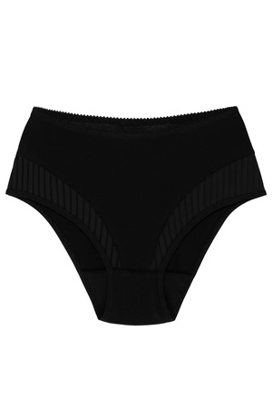 Wol-Bar Eco-QI Majtki wysokie figi, czarny