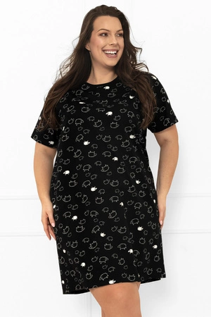 Italian Fashion Bonnie kr.r. Nocna koszula, druk/czarny