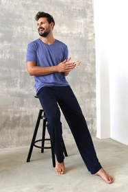 Italian Fashion Dallas kr.r. dł.sp. Nocna piżama, niebieski/granat