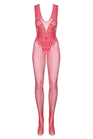 Obsessive Bodystocking N112 Body bodystocking, czerwony