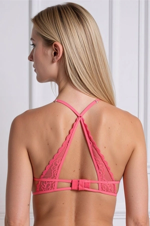 Passion Resilque set Nocna komplet biustonosz + stringi, tomato red