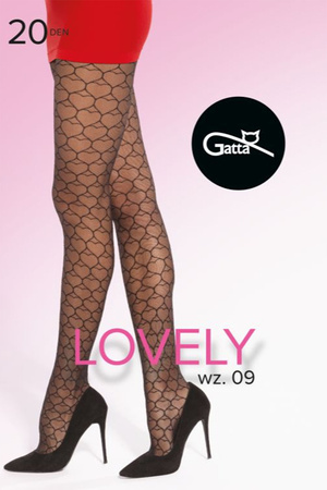 Gatta Lovely 09 20 DEN Wyr�b po�czoszniczy rajstopy, nero