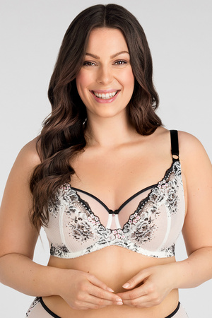 Gorsenia K840 Black-White Biustonosz mi�kki, bia�y