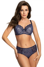 Gorsenia K357 Blanca Biustonosz półusztywniany, granatowy