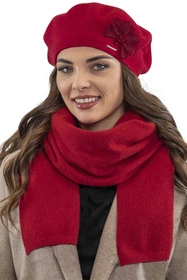 Vivisence 7036 Nakrycie głowy beret, czerwony