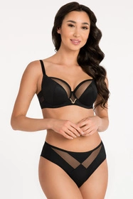 Gorsenia K567/1 Vicky Majtki brazyliany, czarny